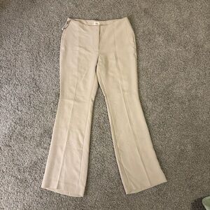 Wilfred Aritzia Beige High Waisted Flared Trousers